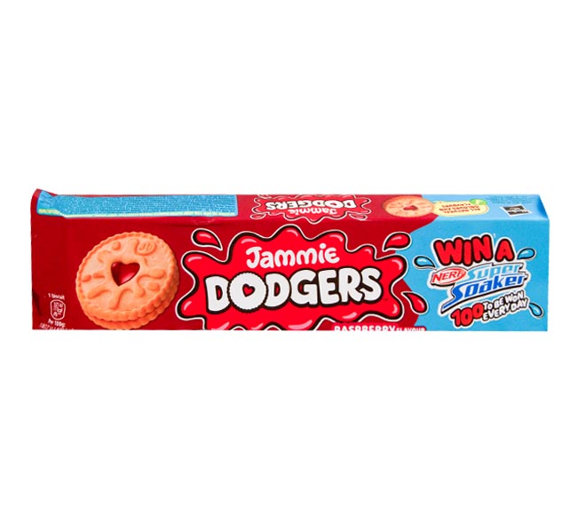 JAMMIE DODGERS Shortcake biscuits 140g – Raspberry flavour apple jam