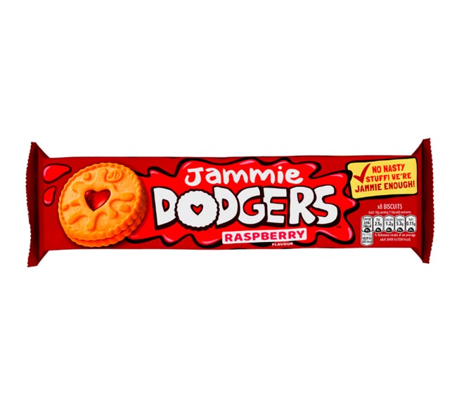 JAMMIE DODGERS Shortcake biscuits 140g – Raspberry flavour apple jam