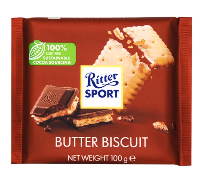 RITTER SPORT chocolate 100g – Butter Biscuit