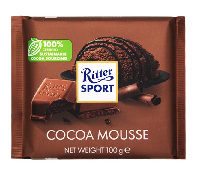 RITTER SPORT chocolate 100g – Cocoa Mousse