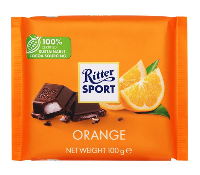 RITTER SPORT chocolate 100g – Orange