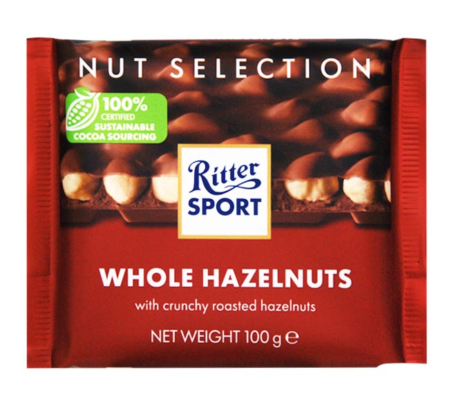 RITTER SPORT chocolate 100g – Whole Hazelnut