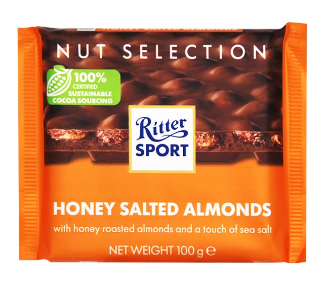 RITTER SPORT chocolate 100g – Honey Salted Almonds