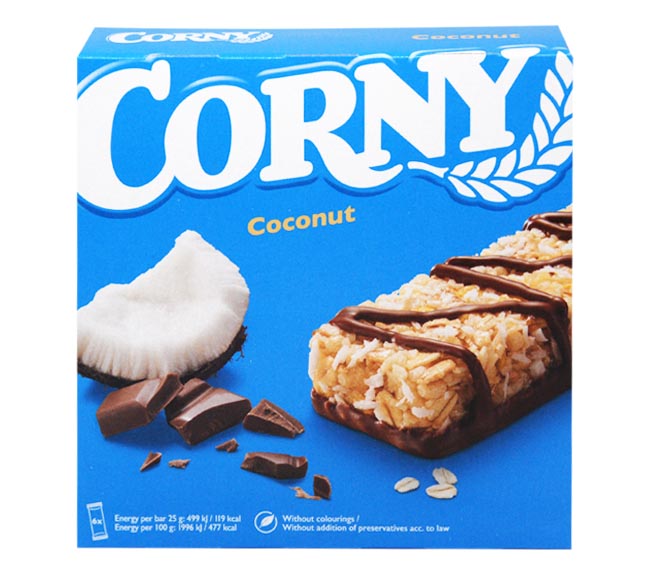 CORNY bars sugar free 6X25g – Coconut