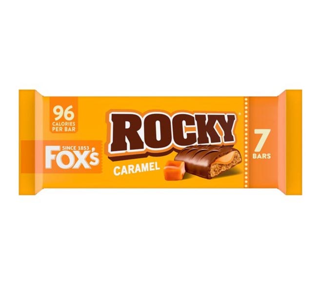 FOX’S Rocky shortcake biscuit bars 7×19.5g (136.5g) – Caramel