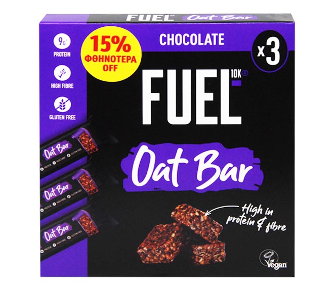 FUEL 10K protein oat bar 3x45g – Chocolate (15% LESS)