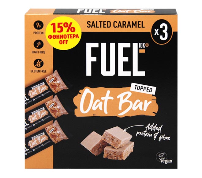 FUEL 10K protein oat bar 3x45g – Salted Caramel (15% LESS)