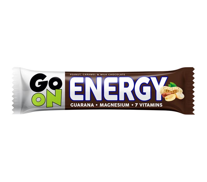 GO ON bar Protein 7 Vitamins 50g – Peanut Caramel & Milk Chocolate