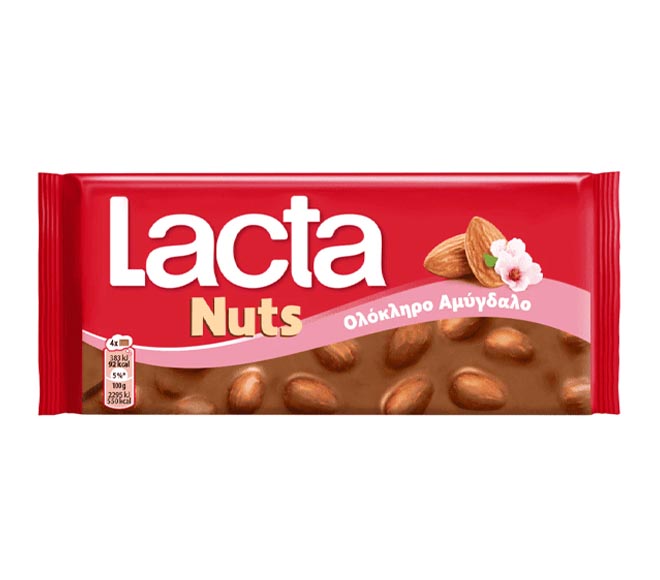 LACTA Nuts milk chocolate 100g – with Whole Almond