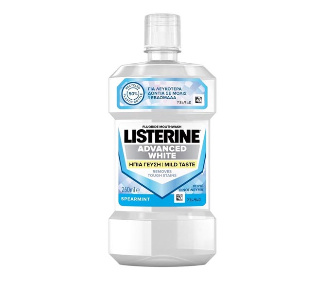 LISTERINE MOUTHWASH advanced white 250ml – Spearmint