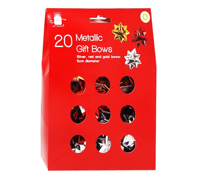 Metallic Gift Bows 20pcs