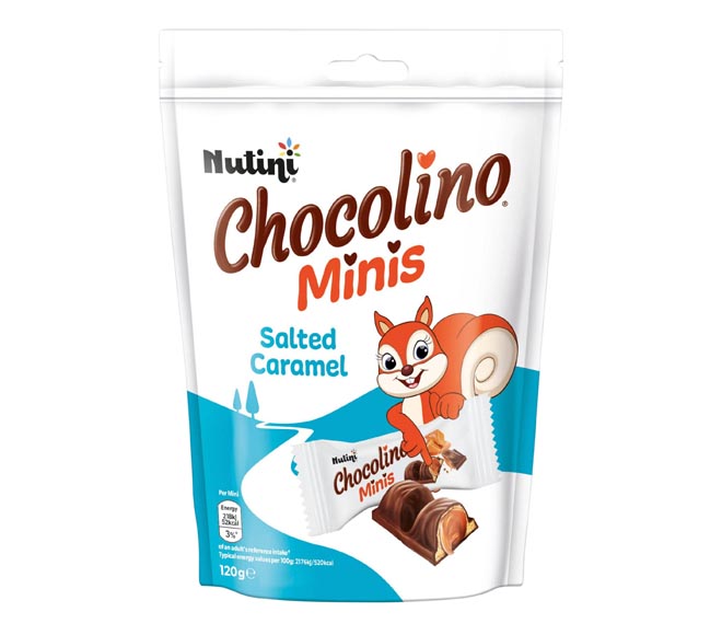 NUTINI Chocolino Minis wafer salted caramel 120g (12x10g)