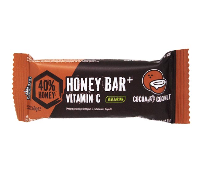 ROYAL BARS Honey Bar+ vitamin c 60g – Cocoa & Coconut