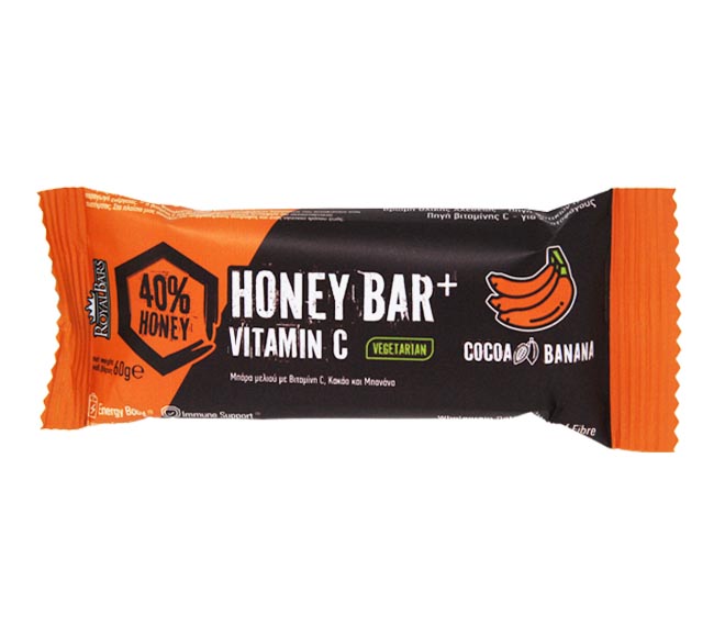 ROYAL BARS Honey Bar+ vitamin c 60g – Cocoa & Banana