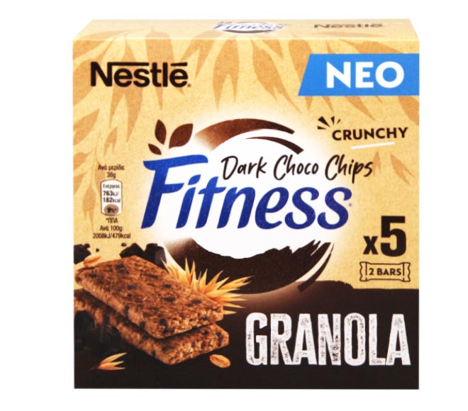 NESTLE Fitness bars Granola dark choco chips 5x38g