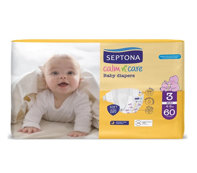 SEPTONA Calm & Care baby diapers No3 4-9kg 60pcs