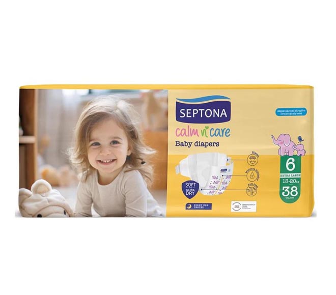 SEPTONA Calm & Care baby diapers No6 13-20kg 38pcs