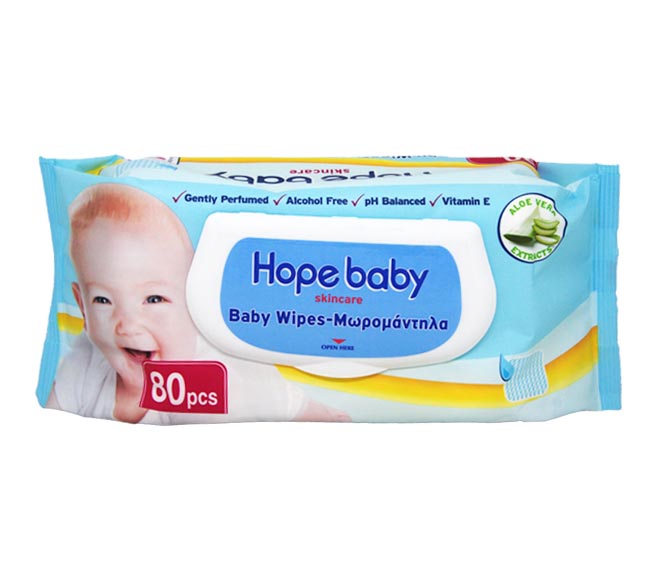 HOPE baby wipes aloe vera 80pcs – blue