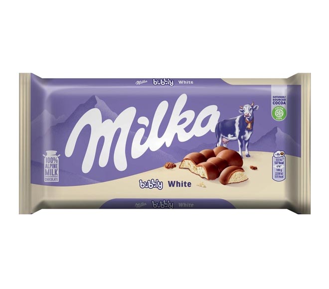 MILKA milk chocolate 95g – Bubly White