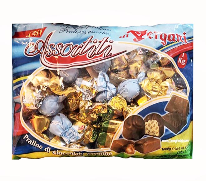 VERGANI Milk Chocolate Pralines 1000g – Assorted