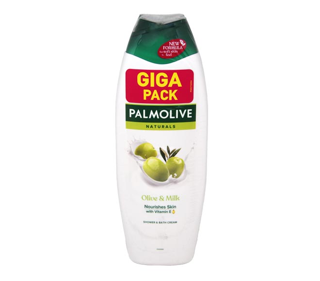 PALMOLIVE Naturals shower & bath cream 2x650ml – Olive & Milk (Giga Pack)