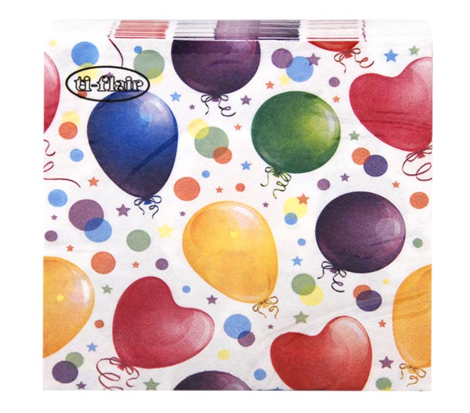 TI-FLAIR table napkins Glossy Balloons 33cm x 33cm x 20pcs