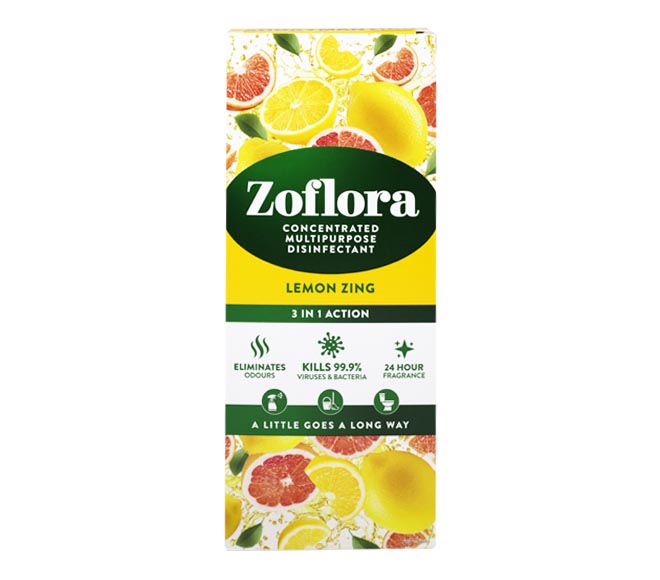 ZOFLORA concentrated disinfectant 500ml –  Lemon Zing