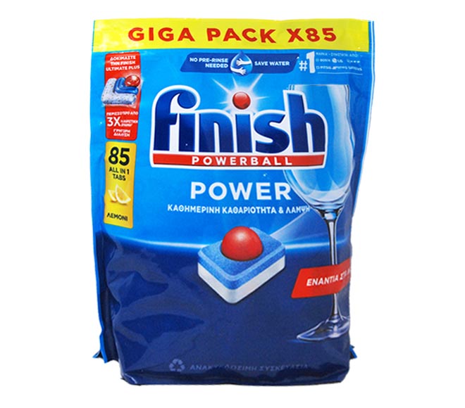 FINISH powerball Power 85 tabs 1360g Giga Pack – Lemon