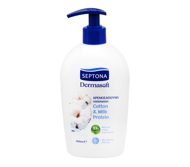 SEPTONA Liquid handsoap pump 400ml – Cotton & Milk Protein