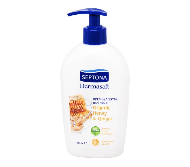 SEPTONA Liquid handsoap pump 400ml – Organic Honey & Ginger