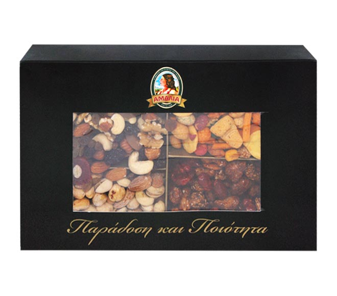 AMALIA Golden Box 1250g (Special nuts, mix nuts healthy, spicy snacks, caramelized nuts)