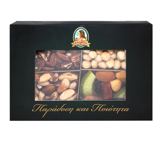 AMALIA Diamond Box1 1450g (walnuts with fruits, macademia nuts, brazilian nuts, pecan walnuts and fruits)