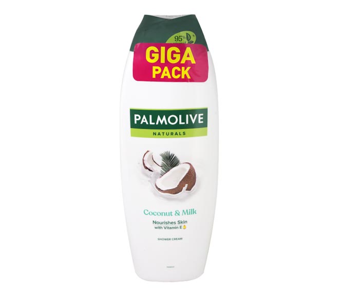 PALMOLIVE Naturals shower & bath cream 2x650ml – Coconut & Milk (Giga Pack)