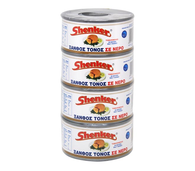 SHENKER light meat tuna in water 4x185g