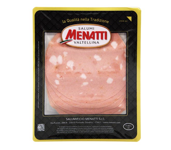 SALUMI MENATTI VALTELLINA Mortadella sliced 100g