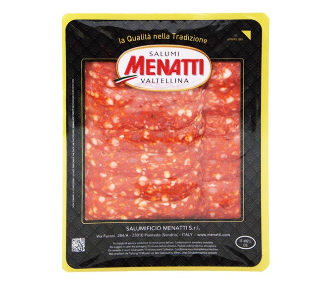 SALUMI MENATTI VALTELLINA Spicy Salami Spianata sliced 100g