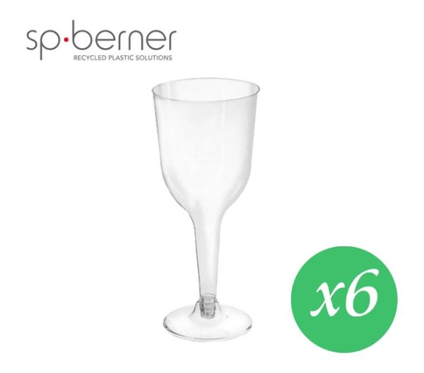 SP BERNER Champagne plastic cups 200ml x 6pcs