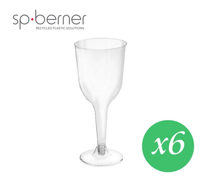 SP BERNER Champagne plastic cups 200ml x 6pcs
