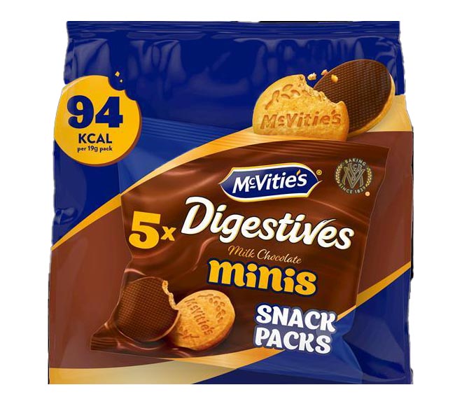 MC VITIES digestive minis 5x19g (95g) – Milk Chocolate