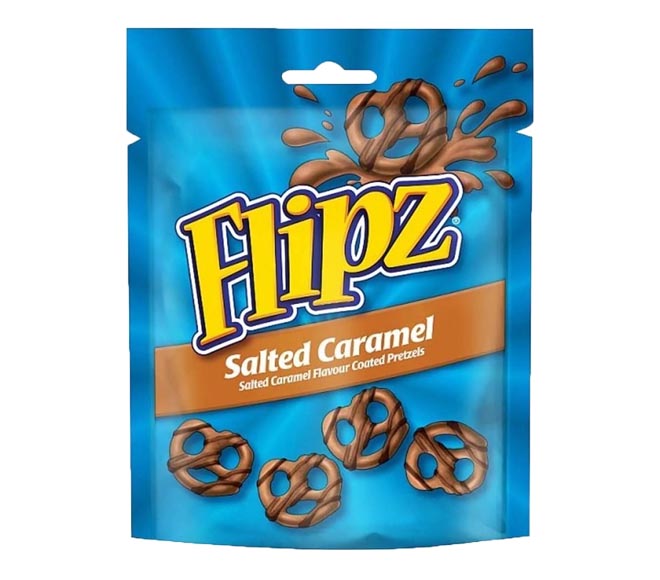 MC VITIES Flipz Flavour Coated Pretzels 90g – Salted Caramel