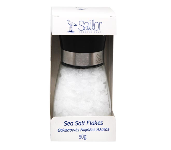 SAILOR sea salt flakes with adjustable ceramic grinder 90g