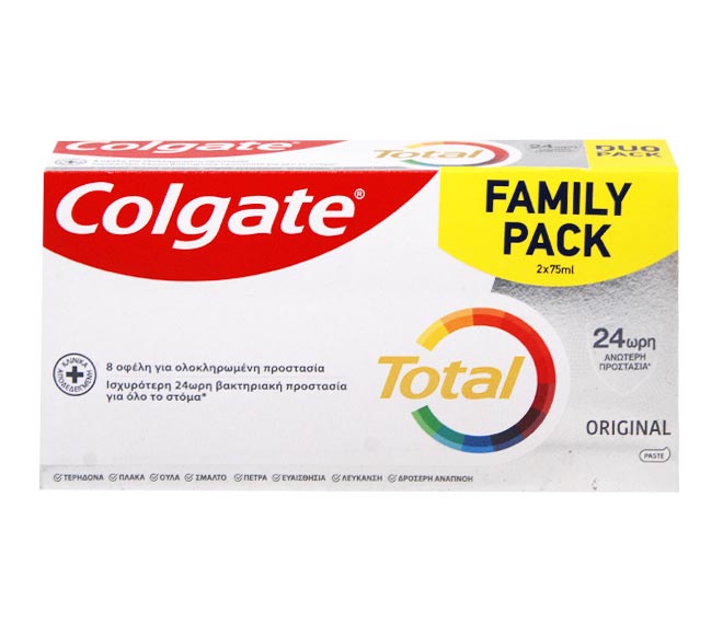 toothpaste COLGATE 2x75ml Family Pack – Total