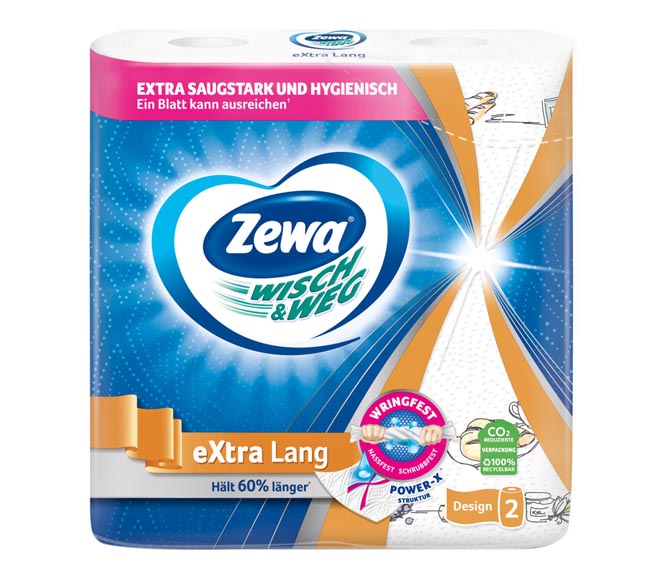 ZEWA kitchen paper towels 72 sheets 2ply 2pcs