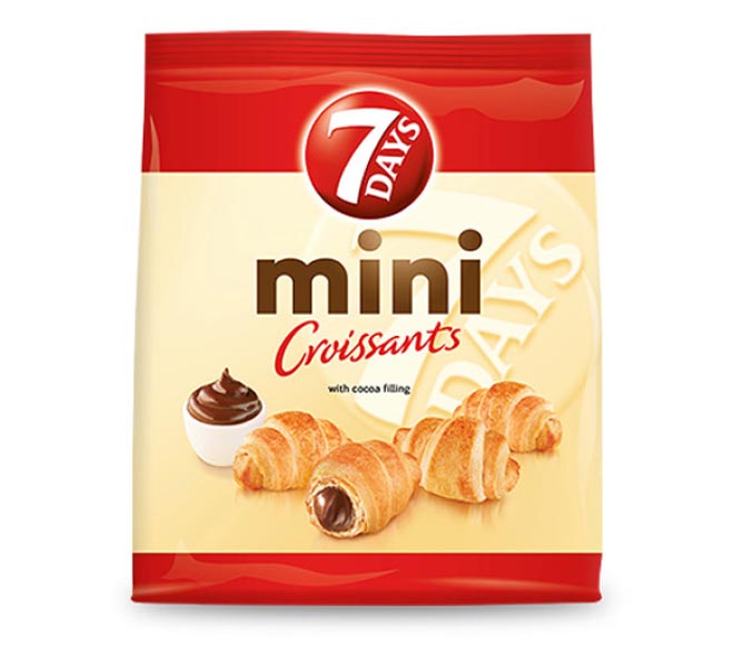 7DAYS Croissant mini with cocoa flavour extra cream 300g