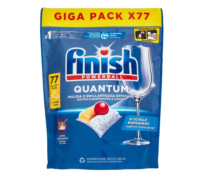 FINISH powerball Quantum Giga Pack 77 tabs 800.8g – Lemon