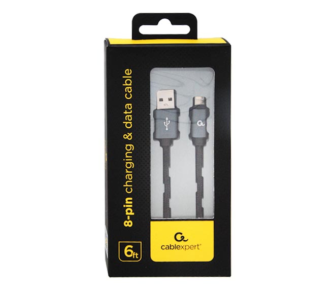 CABLEXPERT charging & data cable 8-pin – Black