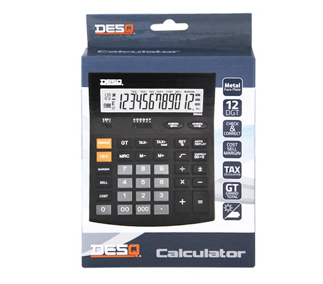 DESQ desktop calculator 12 digits large Tax