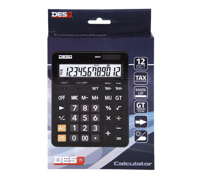 DESQ desktop calculator 12 digits extra large