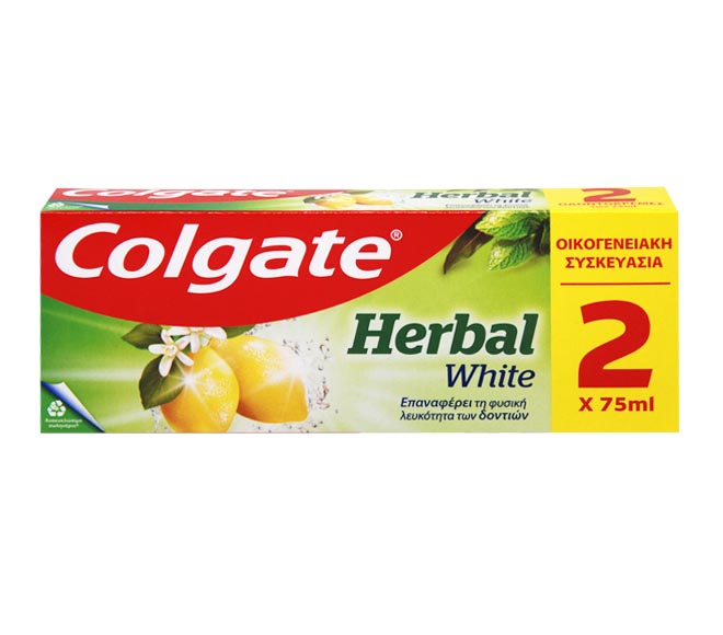 toothpaste COLGATE 2x75ml Family Pack – Herbal White