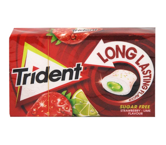 gum TRIDENT long lasting strawberry-lime sugar free 22g